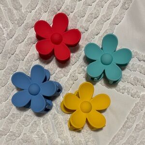 Colorful Flower Hair Clips